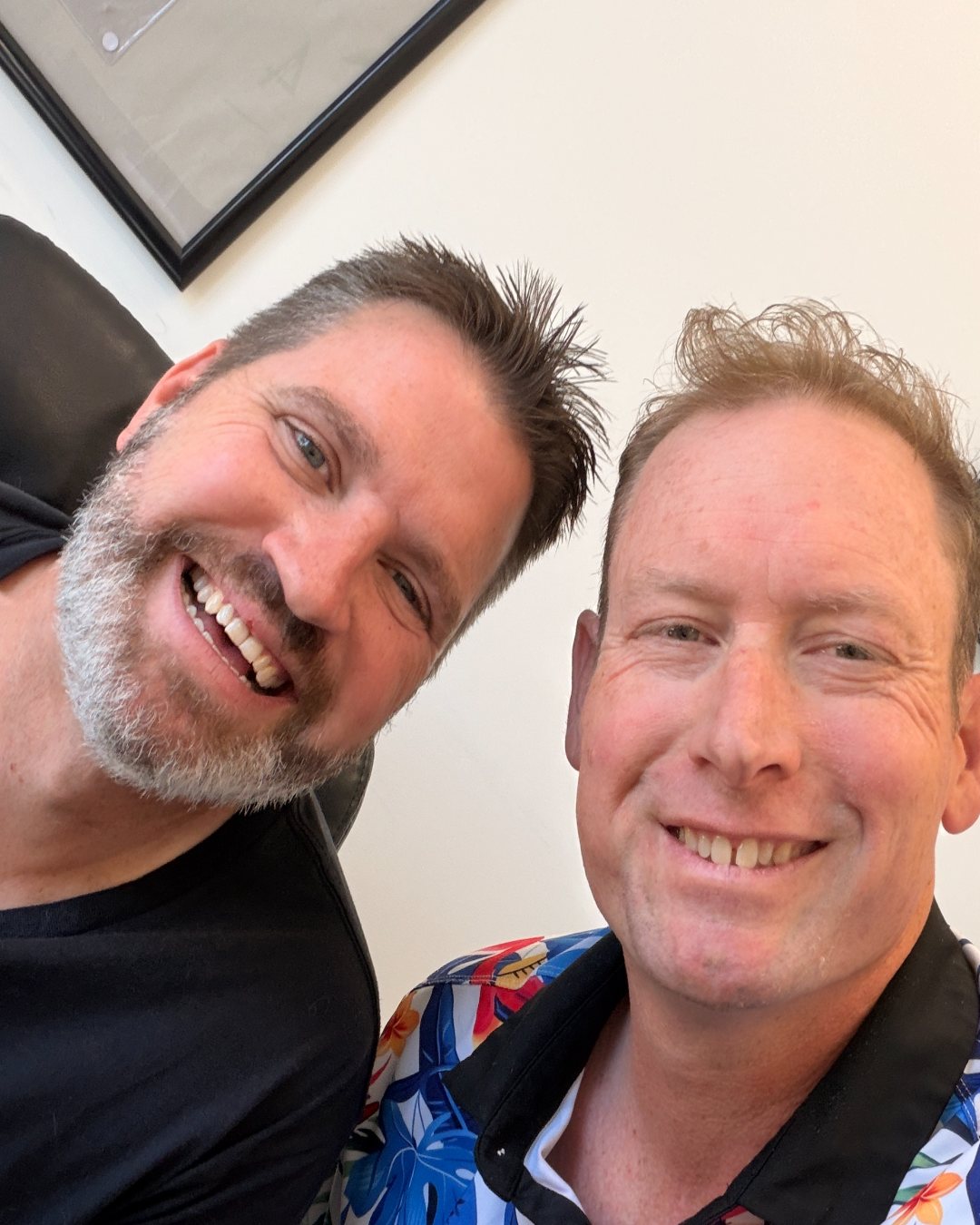 Keith Callister and Franco Preston at the Olympus office in Bluffdale